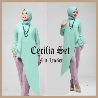 Baju Setelan Muslimah Trendy - Cecilia Lavender  