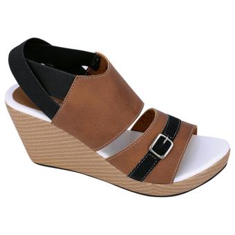 Baraya Fashion - Sepatu Wanita High Hils Brown Catenzo NN 028 Brown  