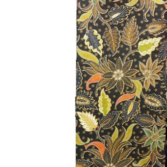 Batik Kuda Mas Tekstil Kain Bahan Katun - Hitam Kuning  