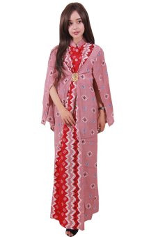 Batik Putri Ayu Solo Batik Gamis Cape C2-Merah  