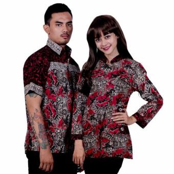 Batik Putri Ayu Solo Batik Sarimbit Blouse SRB15-Merah  