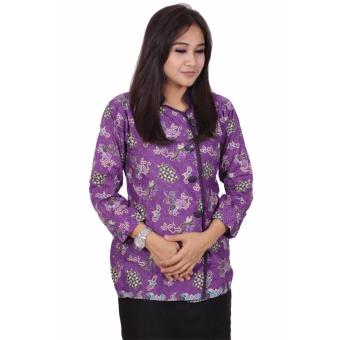 Batik putri ayu solo blouse batik modern B201 [Ungu]  