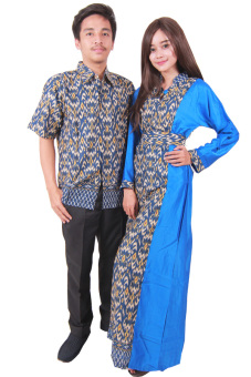 Batik Putri Ayu Solo Sarimbit Batik SRG108-Biru  