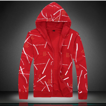 BBB Zipper Baseball Shirt Men's print jacket Red - intl  