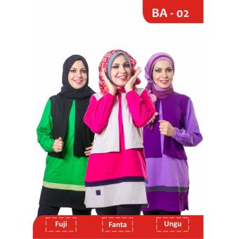 Believe Blouse Atasan BA-02 Kaos Wanita Baju Muslim Tunik Kemeja Kaos Hijau Fuji  