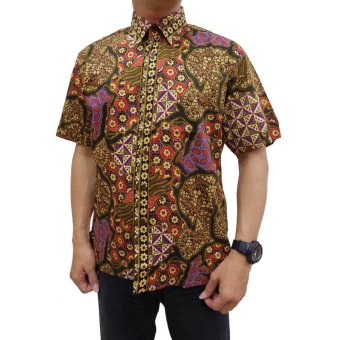 Bemito Hem Batik Pria - Coklat  