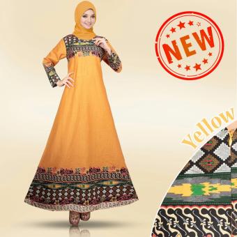 BenOlshop Gamis Wanita (Maxi Dress) Dahlia Yellow - Tanpa Pasmina  