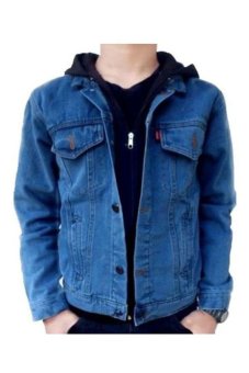 Berry Jaket Ariel Denim Hoodie Blue Wash  