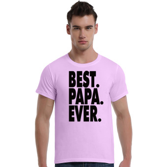 Best Dad Ever Cotton Soft Men Short T-Shirt (Pink)   