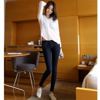 black Spring New Fashion Jeans Women Pencil Pants Low Waist Jeans Sexy Slim Elastic Skinny Pants Trousers Fit Lady Jeans Plus Size - intl  