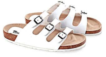 Blackkelly LIS 721 Sandal Flip-Flop Wanita PU-PVC Sol PVC-Spon Bagus (Putih)  