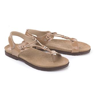 Blackkelly Sandal Flat Tali Zaria LTE 755 - Coklat  