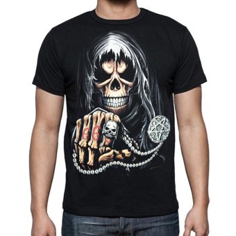 Blacklabel Kaos Hitam BL-GLOW-626 Glow In the Dark T-Shirt Skeleton - S  