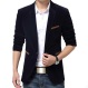 Blazer Pria Jas Model Terkini List Coklat Slim Fit Pria Satu Kancing - Kode : B-050 - ( Hitam )  