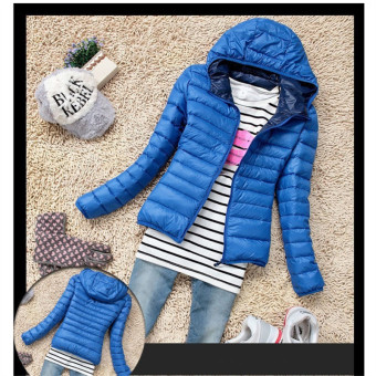 Blue 2016 New Fashion Cotton Hooded Women Jacket Winter Casual Thin Women Coat Slim Warm Women's Padded Outwear Chaquetas Mujer - intl  