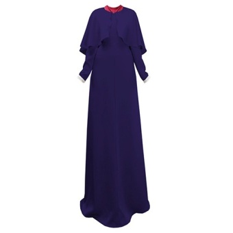 Bluelans Women Abaya Islamic Jilbab Arab Muslim Long Sleeve Maxi Dress XL(Blue)  