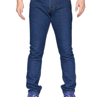 Bohel Celana Jeans Regular Pria Men's Panjang - Navy Blue/ Biru Tua  
