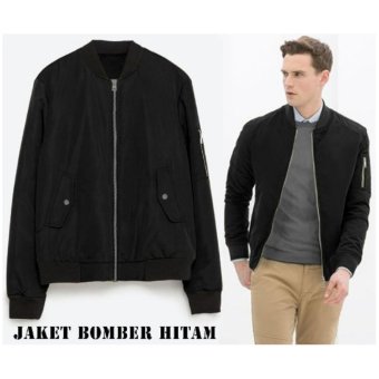 Bosbaju Jaket Bomber Hitam  