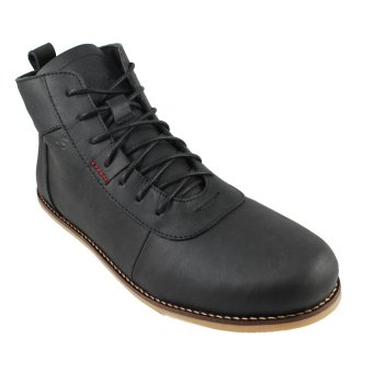 Bradleys Brodo Ceper Sepatu Boots Pria - Leather Pull Up Black  