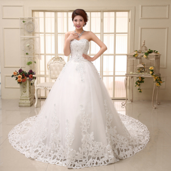 Brand New Tulle Lace Maternity Wedding Dress Handmade Embroidery and Pearl Fashion Sweetheart Lace-Up Bridal Gown YL-15 - Intl  