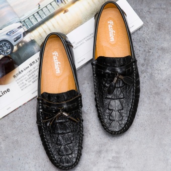 Breathable Men Tassel Loafers Slip-on Gentlemen Dress Shoes Moccasins Flat Driving Loafers Stylist - intl  