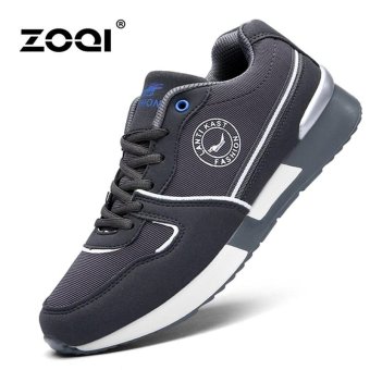 Breathable Sports Shoes ZOQI Men 's Fashion Casual Shoes Running Shoes (Grey) - intl  