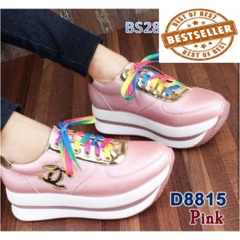 BS- Sepatu Kets Chain Rainbow Pink Murah  