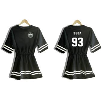 BTS junior team Short sleeved dress 2017 new black ??SUGA?? - intl  