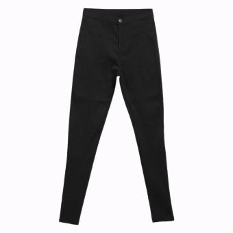 C1S High Waist Stretch Skinny Slim Pencil Pants Trousers(Black) - intl  