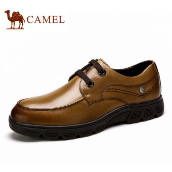 Camel Men's Business Leather Shoe Cow Leather Flat Shoes(Brown) - intl  