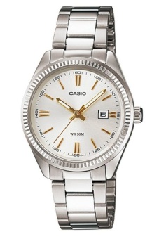 Casio Analog Watch - Jam Tangan Wanita - Silver - Strap Stainless Steel - LTP-1302D-7A2VDF  