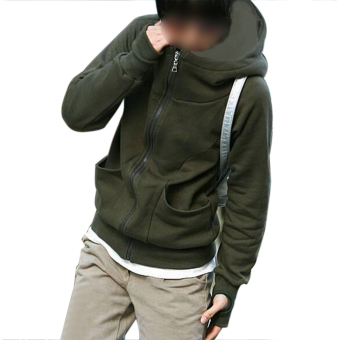 Casual Women Hoodies Sweatshirt Coat Jacket High Tie Zipper Hooded Outerwear Hot-ArmyGreen(Intl) - intl  