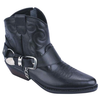 Catenzo Country Boots Black Men Shoes MP 002 - Hitam  