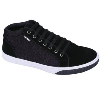 Catenzo Gn 012 Sepatu Sneaker Pria Casual Boots-Sintetis-Tpr Outsole-Modis Dan Gaul (HITAM)  