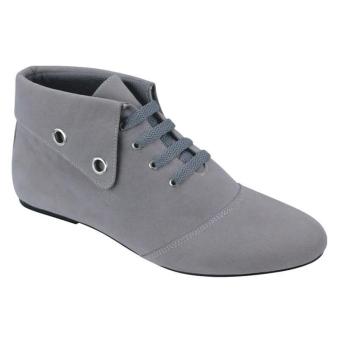 Catenzo |Jual Sepatu Boots Casual Wanita - YE 090 | Bahan : SYNTHETIC | Warna : ABU ABU  
