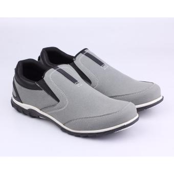 Catenzo Sepatu Sneakers Casual Semi Formal Pria - Slip On - 106 SD 008 - Abu-abu  
