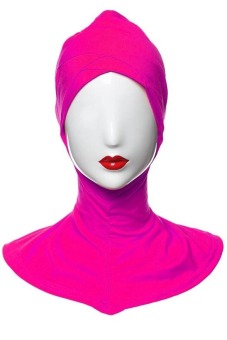 CatWalk Cotton Muslim Inner Hijab Islamic Full Cover Hat Underscarf One Size (Rose Red) - intl  