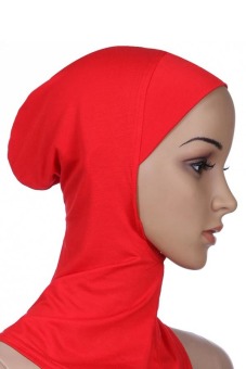 CatWalk Muslim Cotton Full Cover Inner Hijab Islamic Underscarf Islamic Hat One Size (Red) - intl  