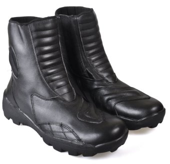 CBR SIX BSC 703 Sepatu Country/ Biker boots - Kulit asli - Gagah - Hitam  