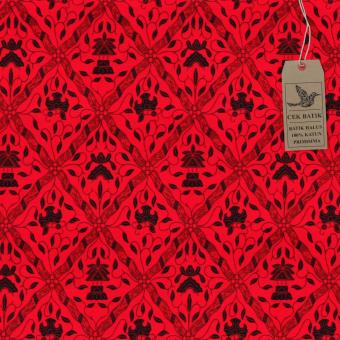 Cek Batik - Kain Batik Motif Batik Classic warna Special Merah Delima Sido Mukti V1  