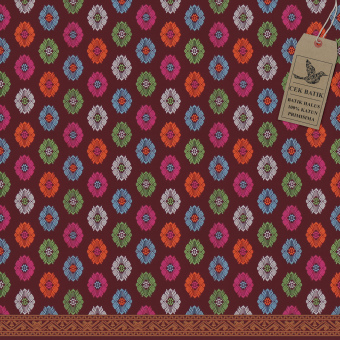 Cek Batik - Kain Songket Etnik Cantik Kombinasi Warna Motif Unik (Maroon)  