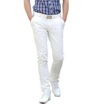 Celana jeans putih cowok  