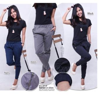 Celana joger wanita jumbo pants Alisa -abu  