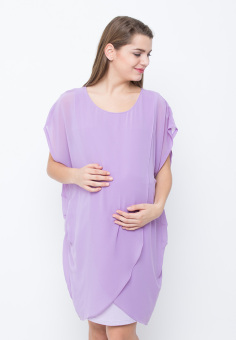 Chantilly Maternity Nursing Dress Calista - Light Purple  