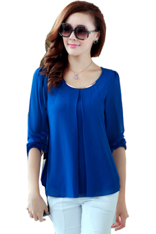 Chiffon Blouse Tops (Blue) - intl  