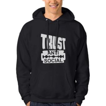 Clothing Online Hoodie Trust Anti Social 03 - Hitam  