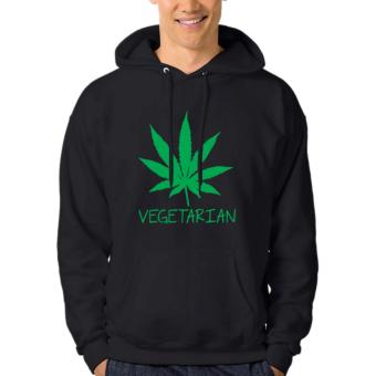 Clothing Online Hoodie Vegetarian - Hitam  