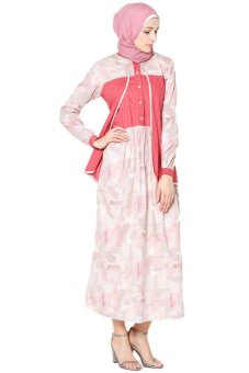 Clover Clothing Gamis Vanilla - Red Salmon  