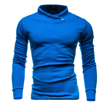 Cocotina Men's Slim Pullover Hoodie Winter Warm Hooded Sweatshirt Coat Sweater Outwear - Blue - intl  