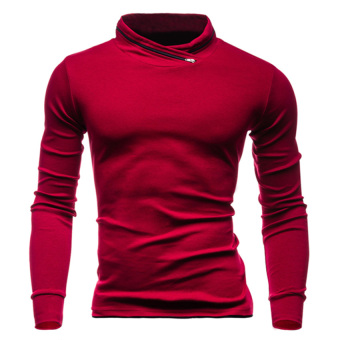 Cocotina Men's Slim Pullover Hoodie Winter Warm Hooded Sweatshirt Coat Sweater Outwear - Red - intl  